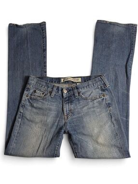 GAP Low Rise Bootcut Jeans Women’s 29 Medium Wash Y2K Distressed Denim